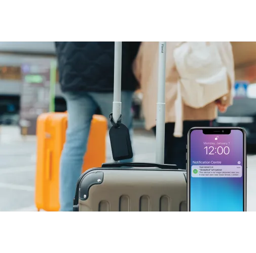 negro Etiqueta equipaje Globefind RCS rPolyester con seguimiento