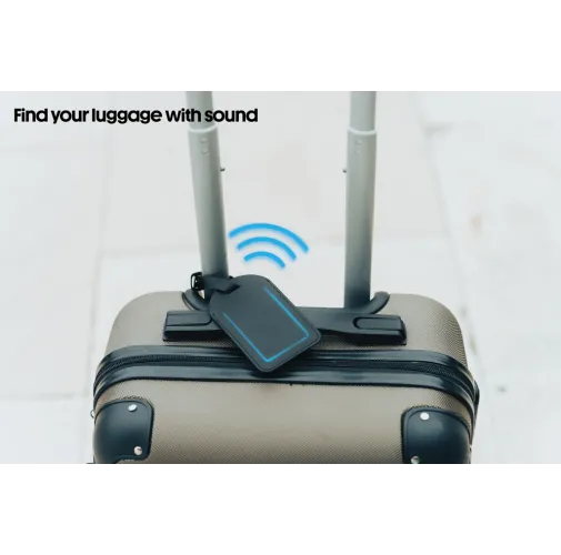 negro Etiqueta equipaje Globefind RCS rPolyester con seguimiento