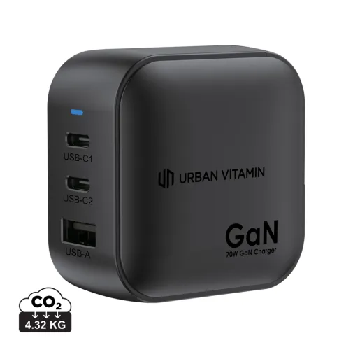 CARGADOR GAN  URBAN VITAMIN SANTA CRUZ RCS RPLASTC 70W
