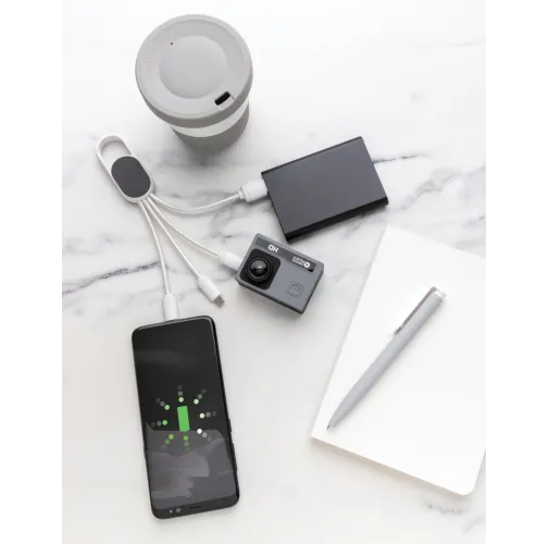 blanco Cable 4 en 1 con clip