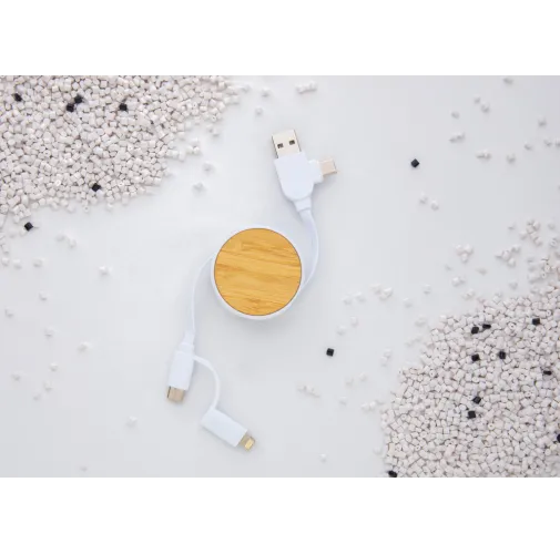 Cable retráctil Ontario 6 en 1 de plástico reciclado RCS