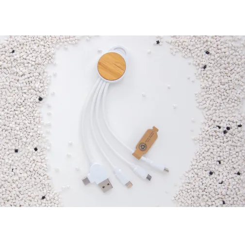 Cable redondo Ontario 6 en 1 de plástico reciclado RCS