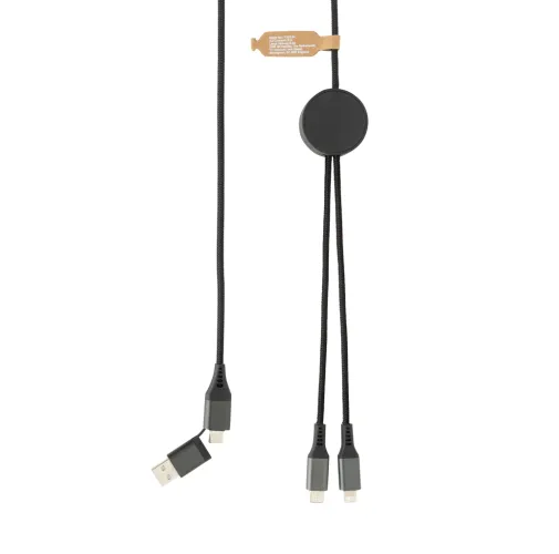 gris Cable Terra 4 en 1 PET reciclado 3 metros