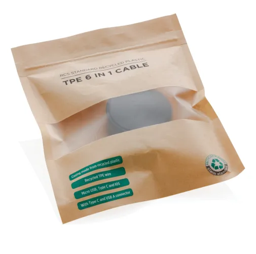 Cable 6 en 1 de plástico reciclado estándar RCS y TPE