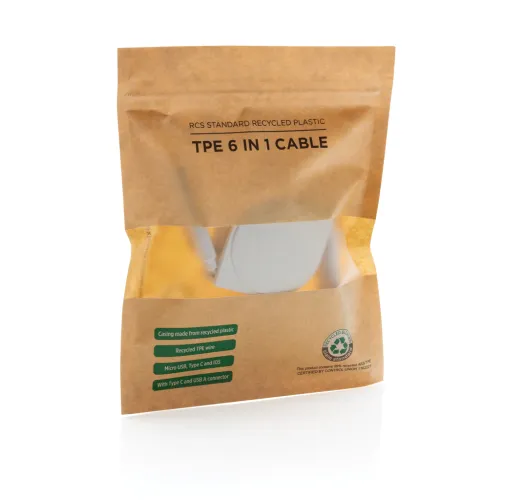 Cable 6 en 1 de plástico reciclado estándar RCS y TPE