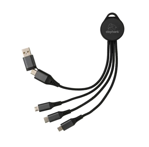 Cable de carga 6 en 1 de aluminio reciclado Terra RCS