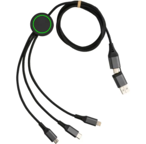 Cable Terra RCS aluminio reciclado 120 cm 6 en 1