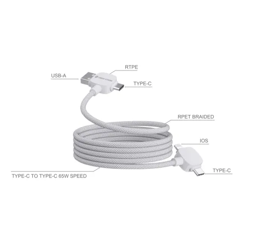 Cable magnético TPE/PET reciclado Urban Vitamin Stockton 65W