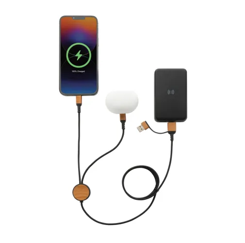 negro Cable Ohio 6 en 1 de plástico reciclado certificado RCS