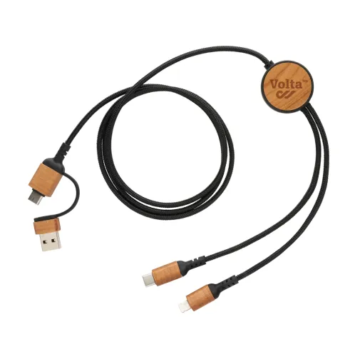 negro Cable Ohio 6 en 1 de plástico reciclado certificado RCS