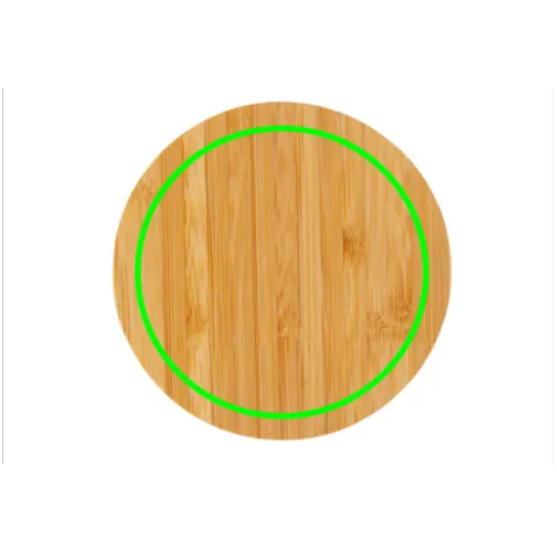 marron Cargador inalámbrico redondo de 5W de bambú