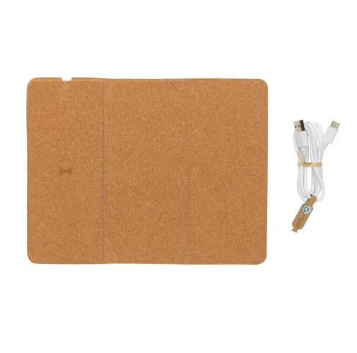 Alfombrilla de ratón de corcho carga inalámbrica 10W