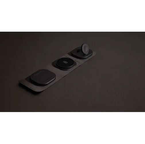 gris, negro Cargador viaje inalámbrico Swiss Peak RCS rplastic 3 en 1