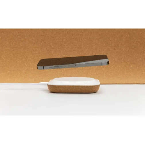 Cargador inalámbrico Oregon plástico RCS  y corcho 10W