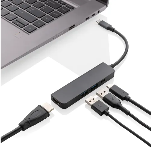Hub Terra RCS de aluminio reciclado con entrada HDMI