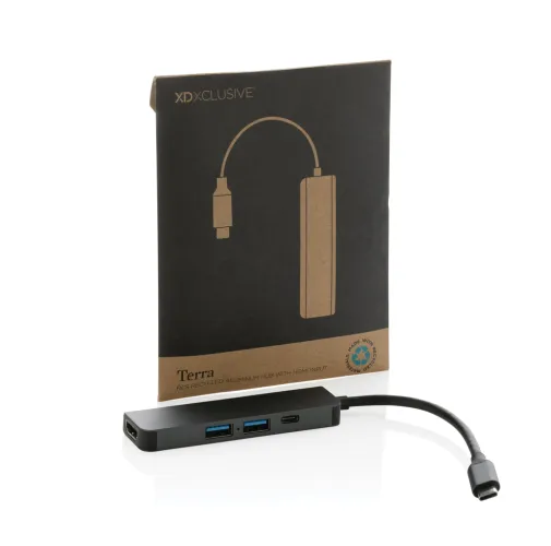 Hub Terra RCS de aluminio reciclado con entrada HDMI