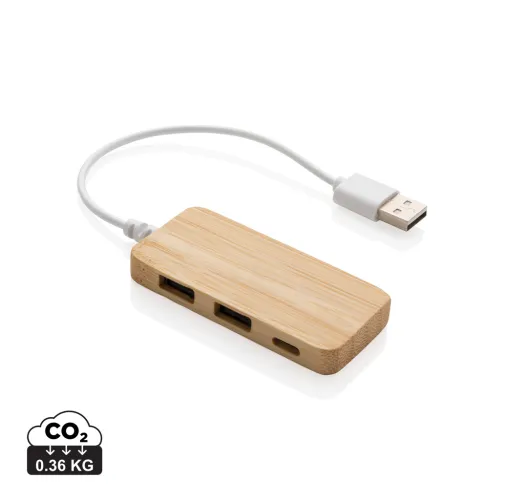 HUB DE BAMBÚ CON TIPO C