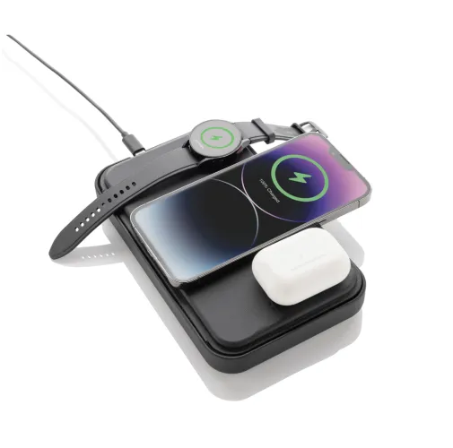 Estuche viaje reciclado RCS Swiss Peak con cargador 3 en 1