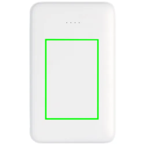 blanco Powerbank 5.000 mAh de bolsillo con cables integrados