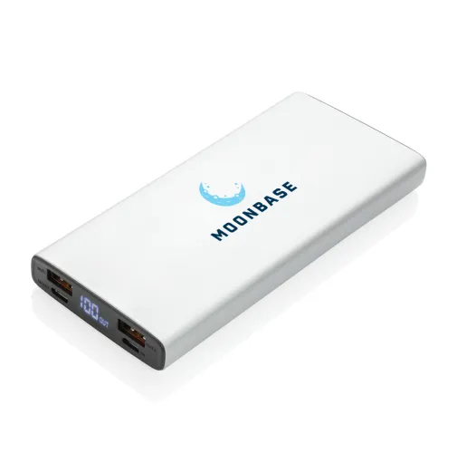 plata Powerbank PD de aluminio de 18W y 10.000 mAh