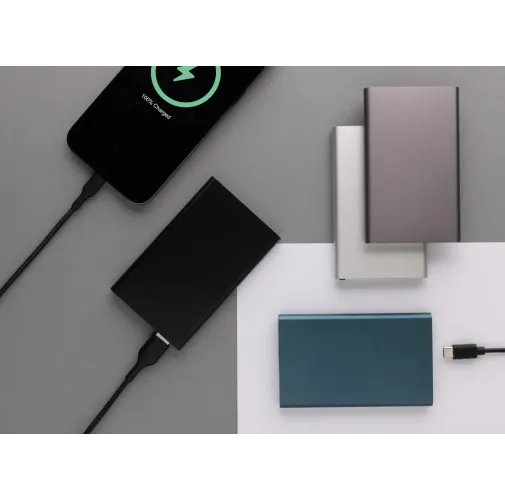 Powerbank plástico/aluminio RCS reciclado de 4000 mah tipo C