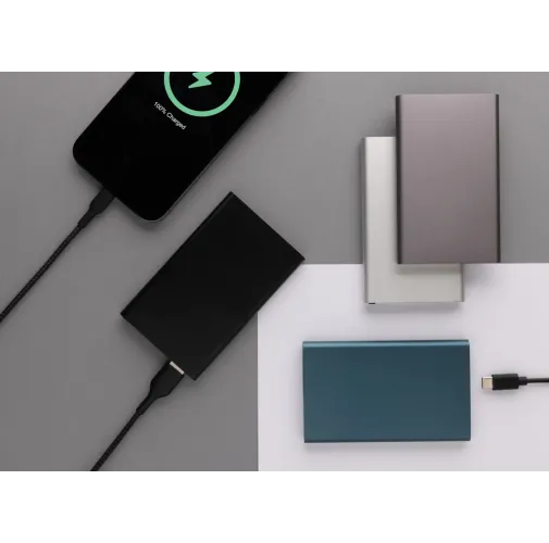 Powerbank plástico/aluminio RCS reciclado de 4000 mah tipo C