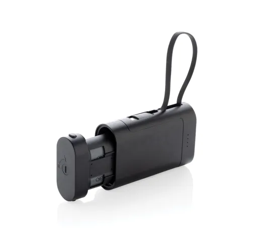 negro Powerbank con batería extraíble CycleCell de 10.000 mah