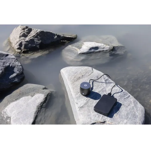 negro Powerbank Boostcore RCS plástico reciclado 5.000 mAh USB C