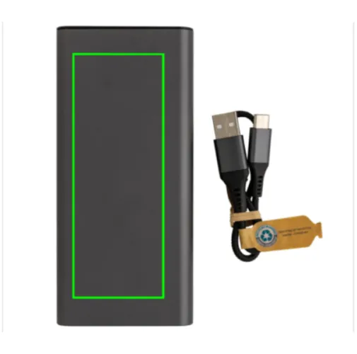 gris Powerbank Terra RCS 20W aluminio reciclado 20.000 mAh