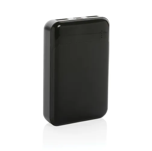negro Powerbank de plástico reciclado RCS de 10.000 mAh
