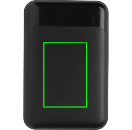 negro Powerbank de plástico reciclado RCS de 10.000 mAh