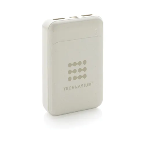 blanco Powerbank de plástico reciclado RCS de 10.000 mAh