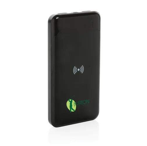 negro Powerbank inalámbrico de plástico reciclado estándar RCS
