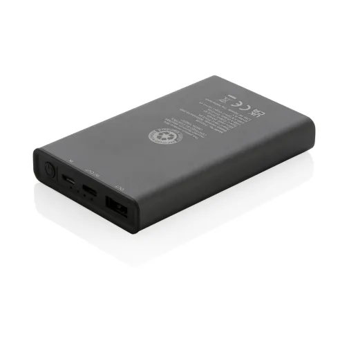 gris Powerbank Terra RCS de aluminio reciclado 5.000 mAh