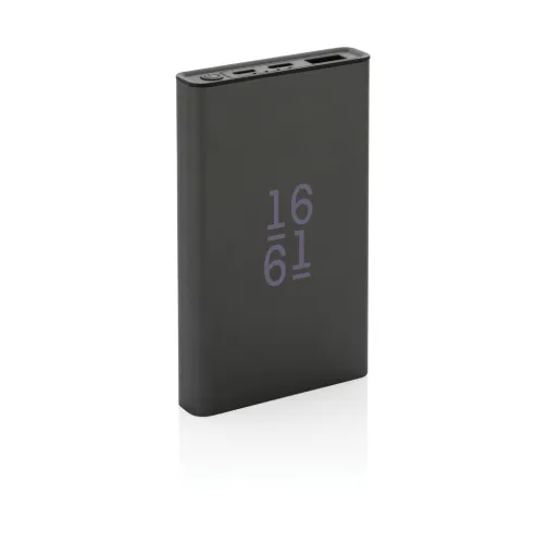 gris Powerbank Terra RCS de aluminio reciclado 5.000 mAh