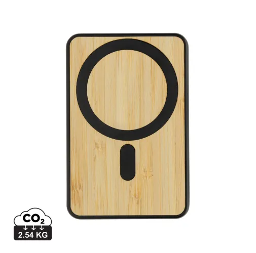 Powerbank magnético bambú Zen RCS de RPET 5.000mAh