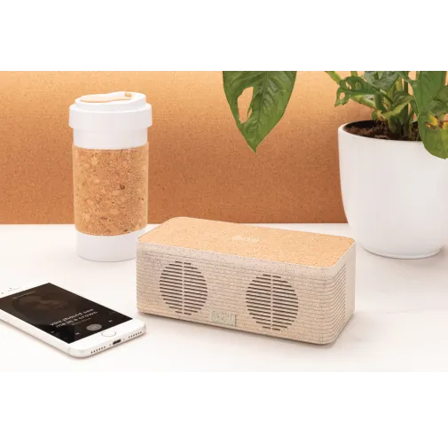 Altavoz cargador inalámbrico de paja de trigo