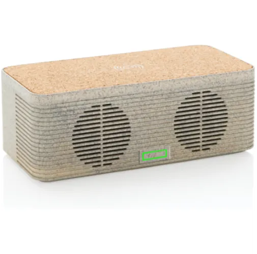 Altavoz cargador inalámbrico de paja de trigo