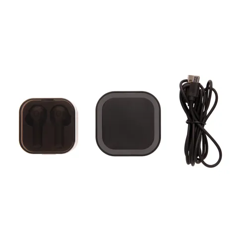 Auriculares TWS en caja de carga inalámbrica