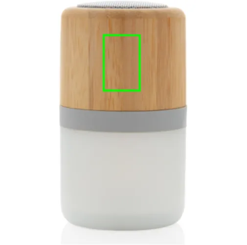 blanco Altavoz Bambú 3W con luz cambiante