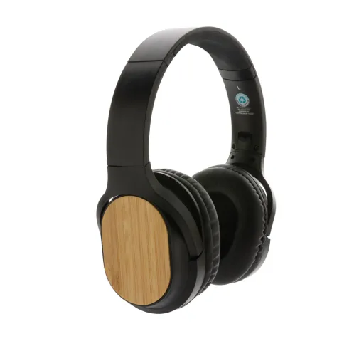 negro Auriculares Elite inalámbricos plegables RCS y bambú