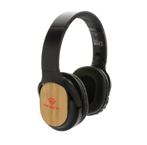 negro Auriculares Elite inalámbricos plegables RCS y bambú