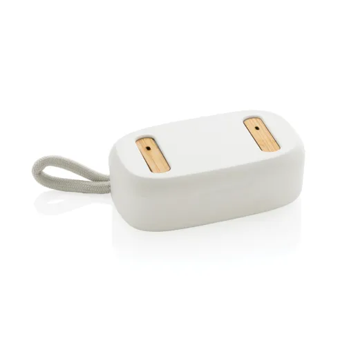 blanco Auriculares TWS de plástico reciclado RCS y bambú