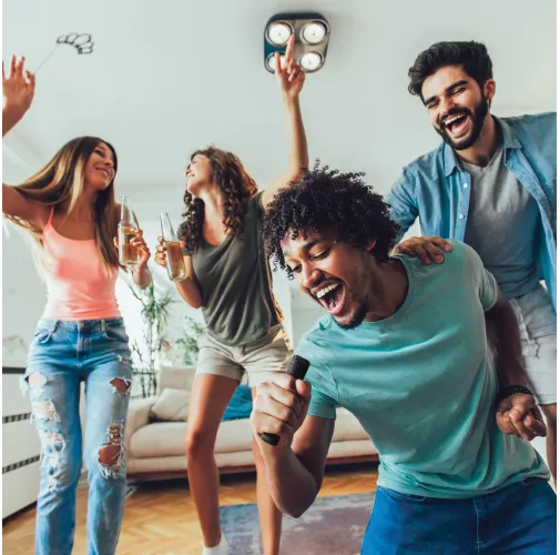 negro Set karaoke de plástico reciclado Singvibe RCS con doble mic