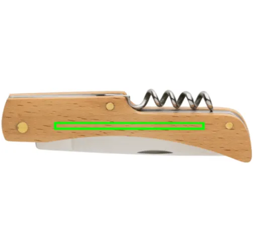 Navaja de madera con abrebotellas