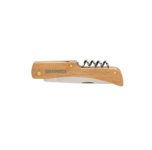 Navaja de madera con abrebotellas