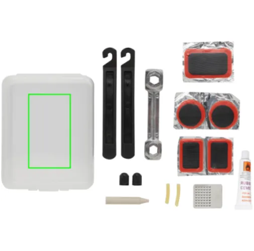 transparente, negro Kit de reparación de bicicletas compacto