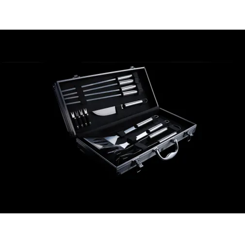 Set Barbacoa 12 piezas en caja de aluminio