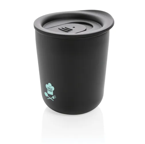 negro Taza de café antimicrobiana simplista