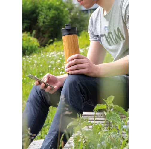 marron Taza grande café Bogota de bambú